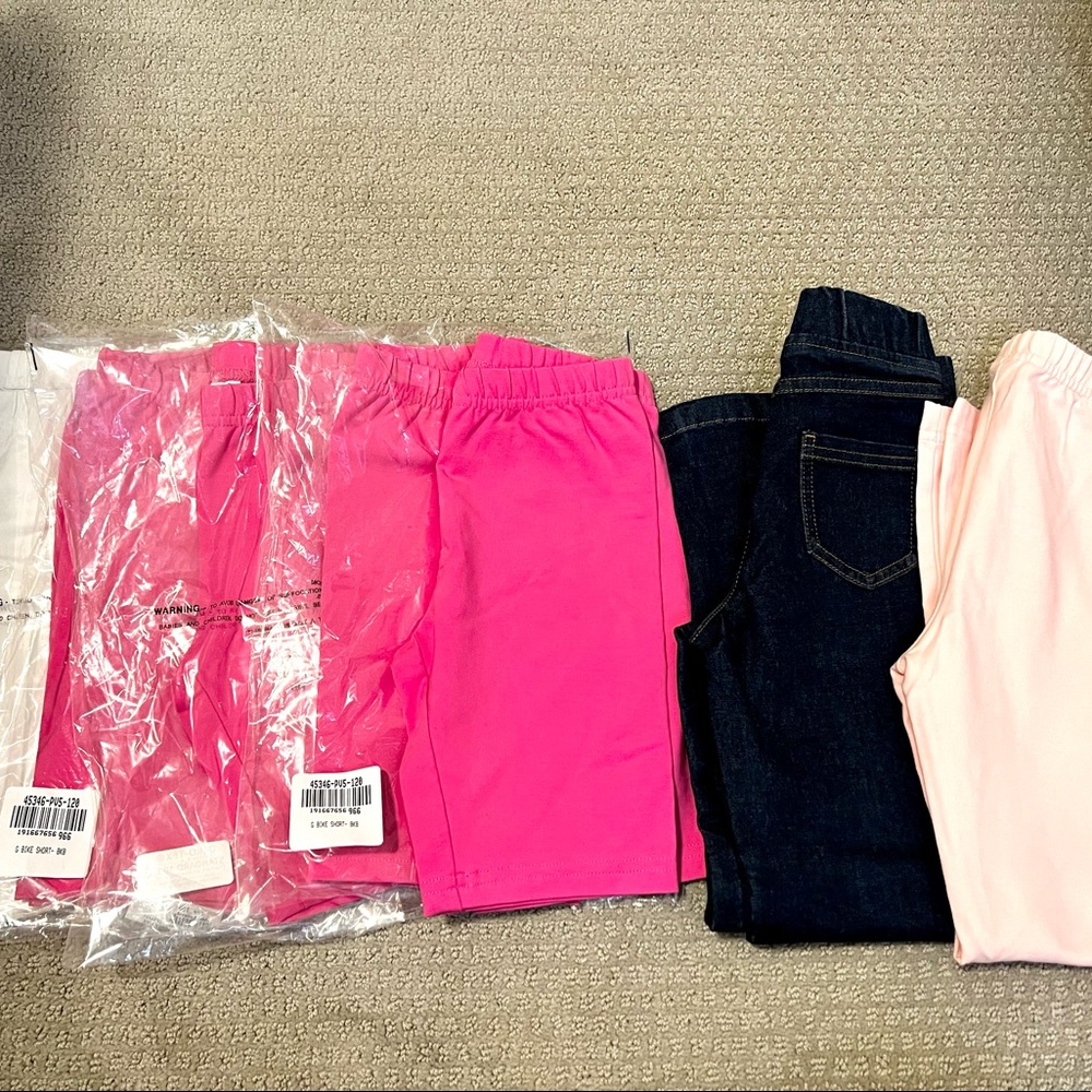 NEW Hanna Andersson bottoms lot - 4 short 2 long pants size 6-7